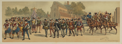 29180 Eerste blad van de maskerade van de studenten van het Utrechtsch Studenten Corps op 22 juni 1886, ter gelegenheid ...